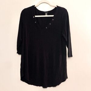 TORRID Black Shirt with 3/4 Sleeves
